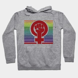 Rainbow feminist Hoodie